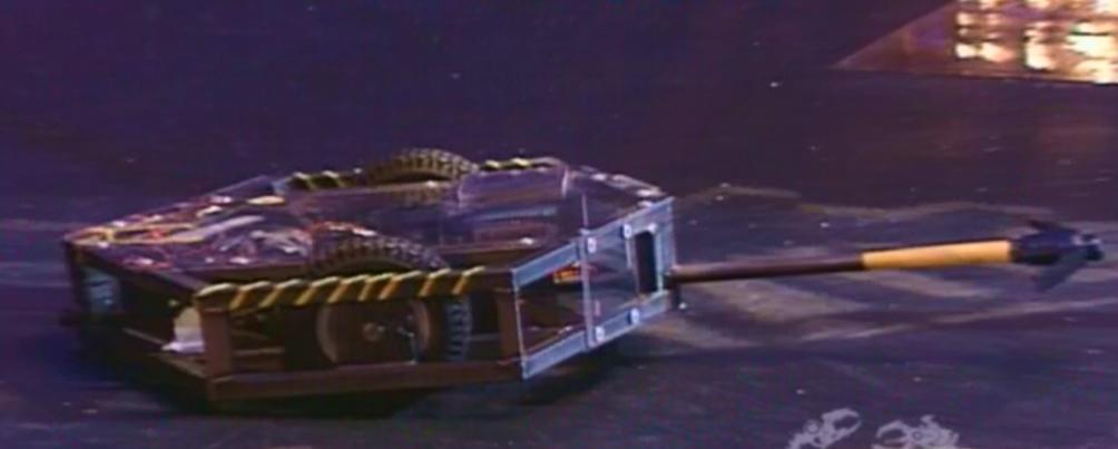 Competitor "GoldDigger" at BattleBots Long Beach 1999