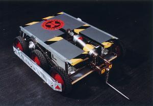 Competitor "X1" at Robot Wars 1995