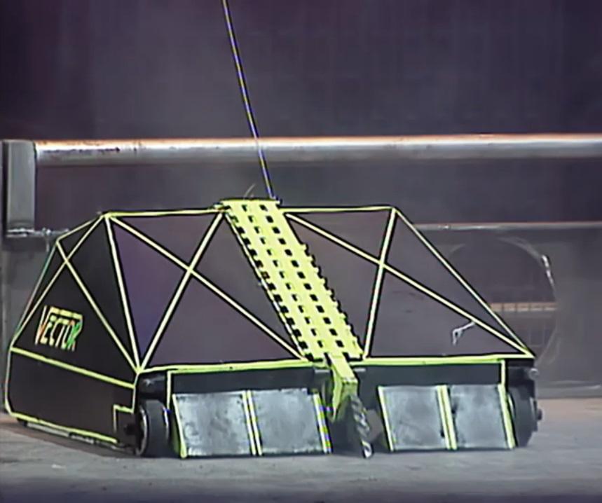 Competitor "Vector" at Robot Wars Robot Mayhem 2000