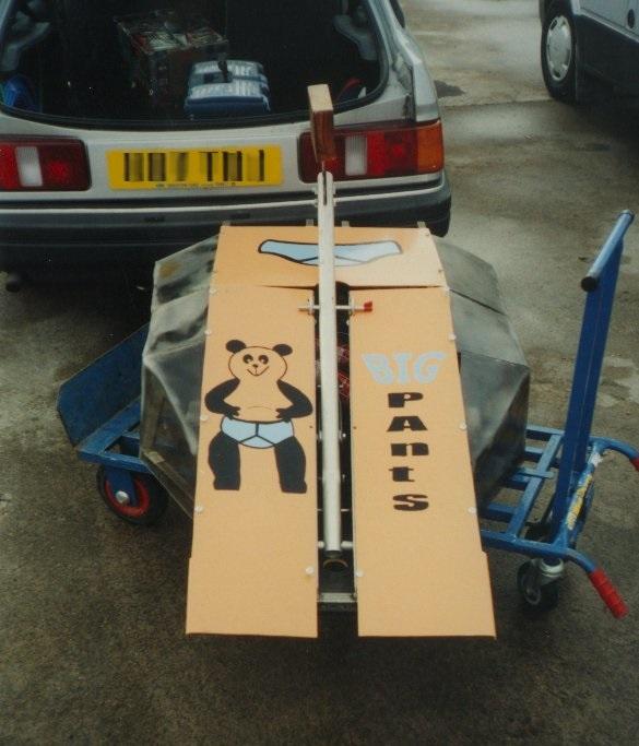 Competitor "Big Pants" at Robot Wars Robot Mayhem 2000