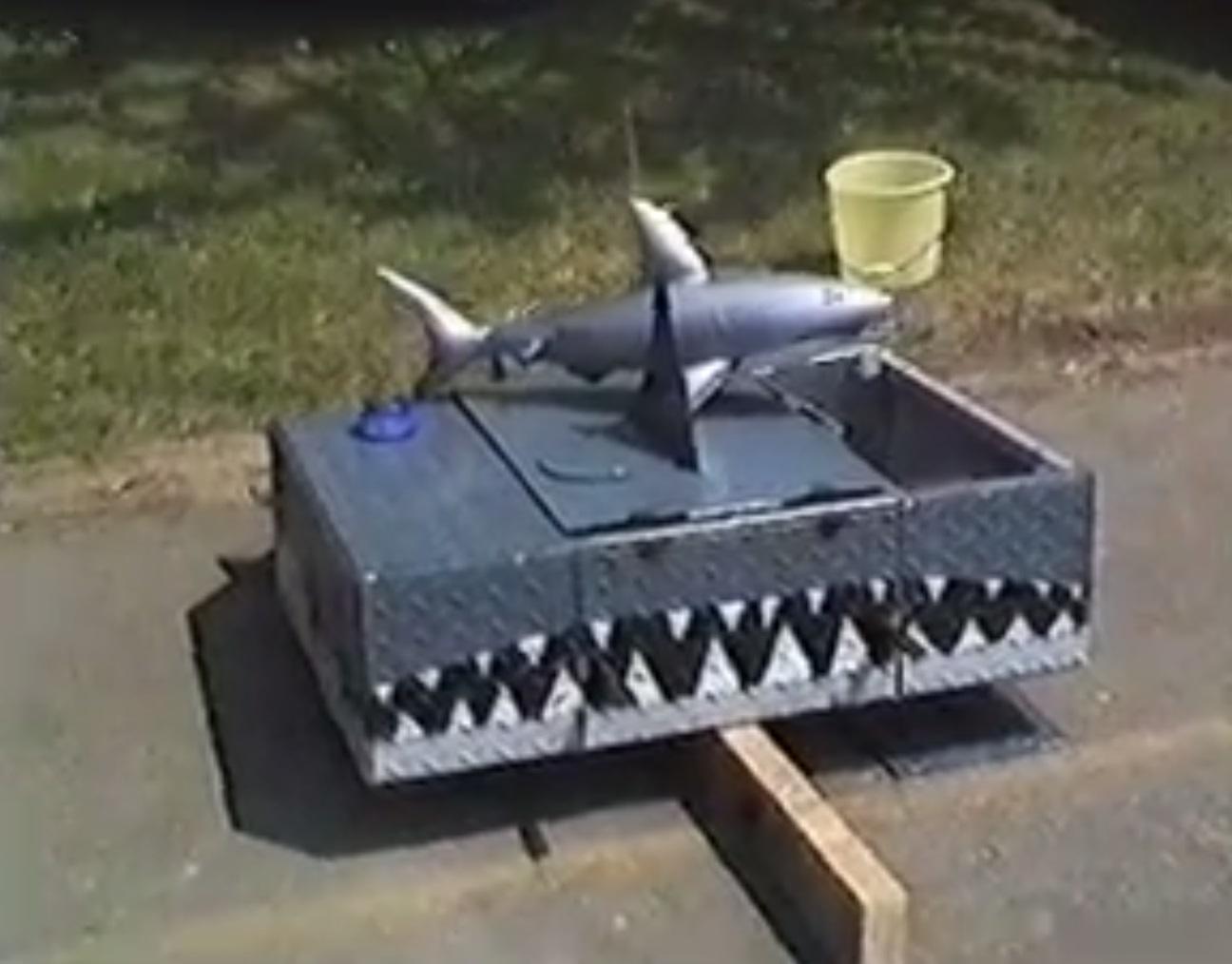 Competitor "Sharky" at Robot Wars Robot Mayhem 2000