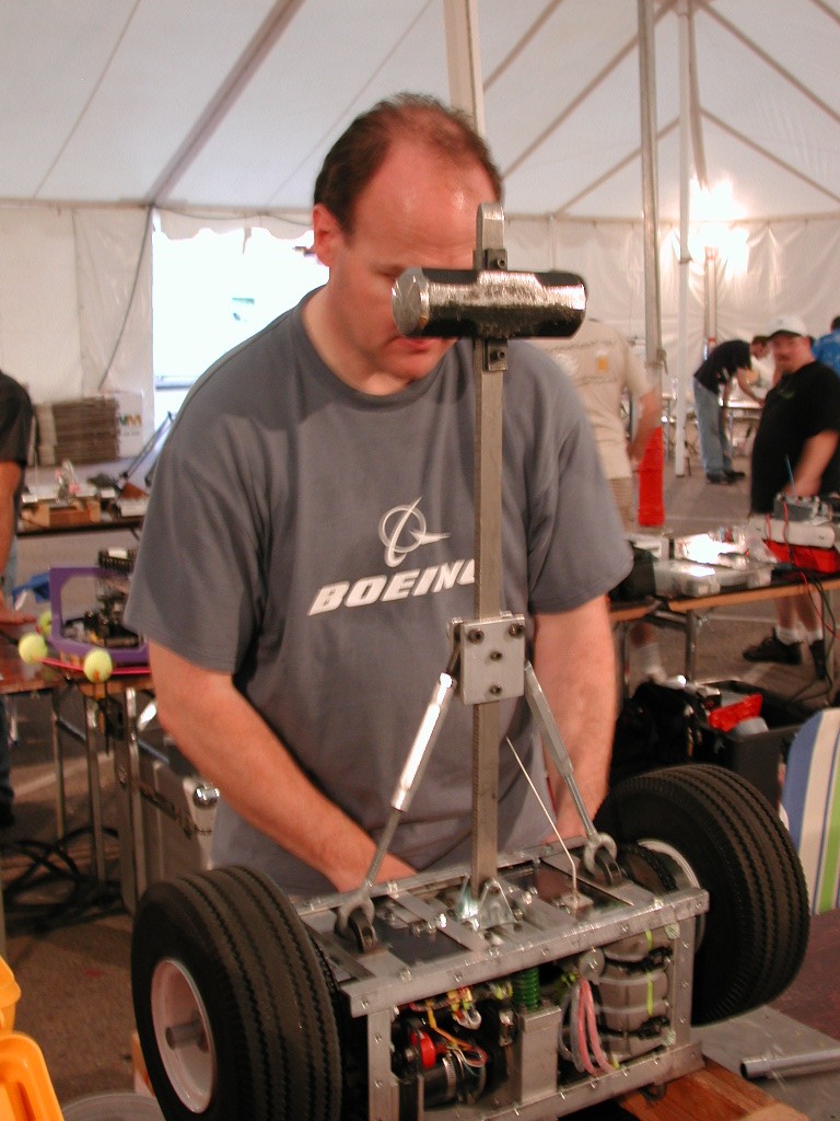 Competitor "1st Abe Lincoln on the Moon" at RoboJoust IV, Las Vegas Street Fight IV