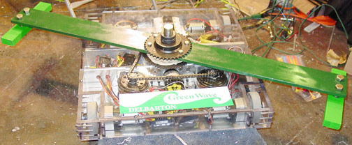 Competitor "Green Wave" at BattleBots 5.0