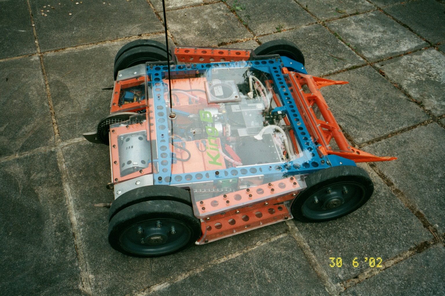 Competitor "King B Powerworks" at Robots of Destruction @ BT Young Scientist 2003