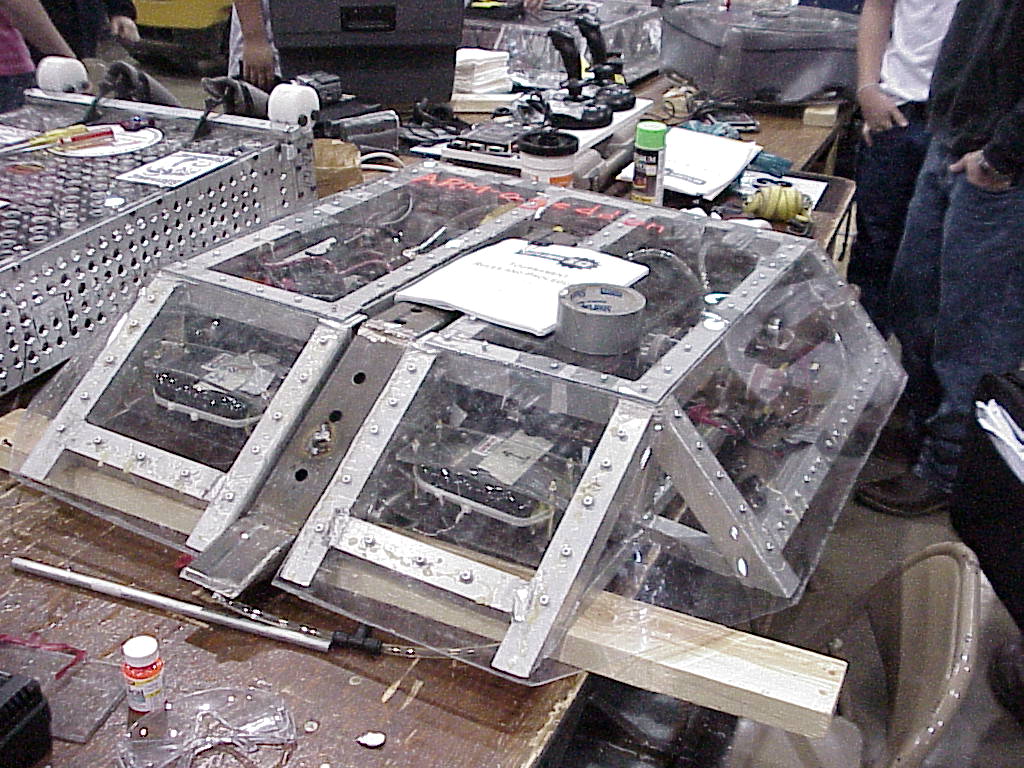 Competitor "ARM-a-geddon" at BattleBots IQ 2004