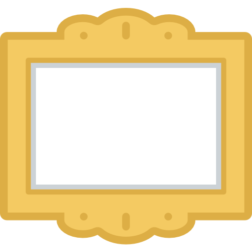 Golden Picture Frame Icon